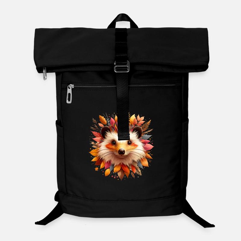 beau hérisson, fait de différentes feuilles Sac à dos ordinateur