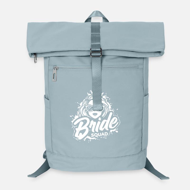 Braut „Bride Squad“-Logo im modernen Grunge-Style Laptop-Rucksack 