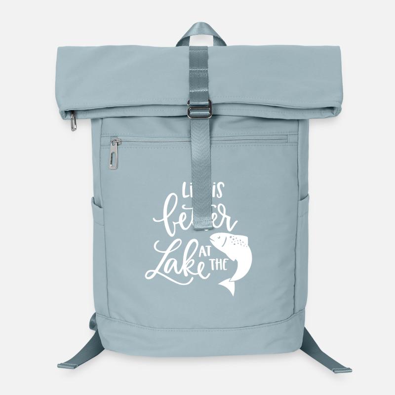 Lake Life Inspirational Fish Quote Design Laptop Backpack