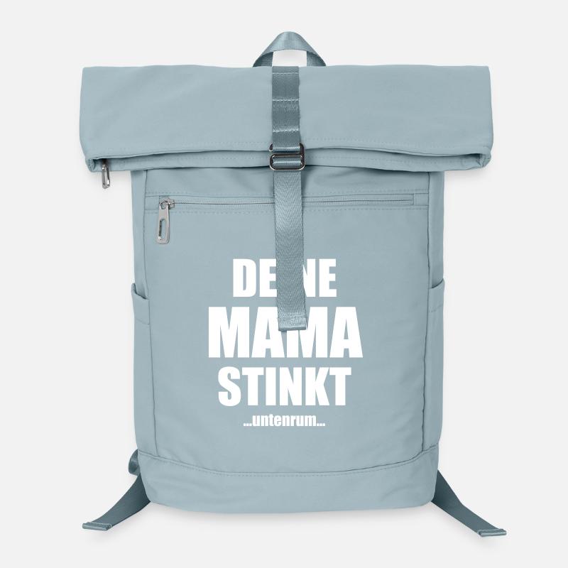 Deine Mama stinkt untenrum Spruch Laptop-Rucksack 