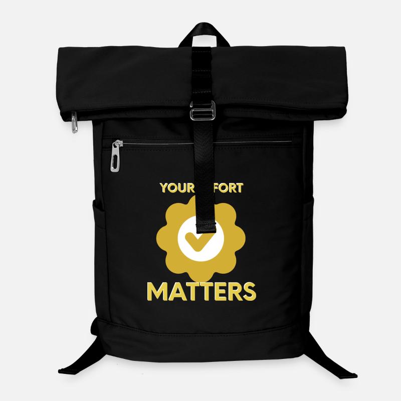 Your Effort Matters – Motivational Gold Check Mark Laptop Backpack
