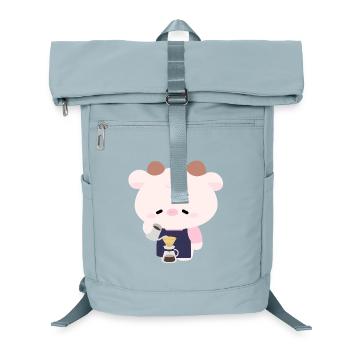 Barista de vache de Kawaii - Sac à dos ordinateur - bleu glacier - Devant