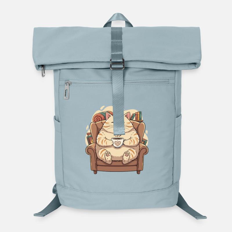 Petit chaton câlin avec du café en forme de cœur Sac à dos ordinateur