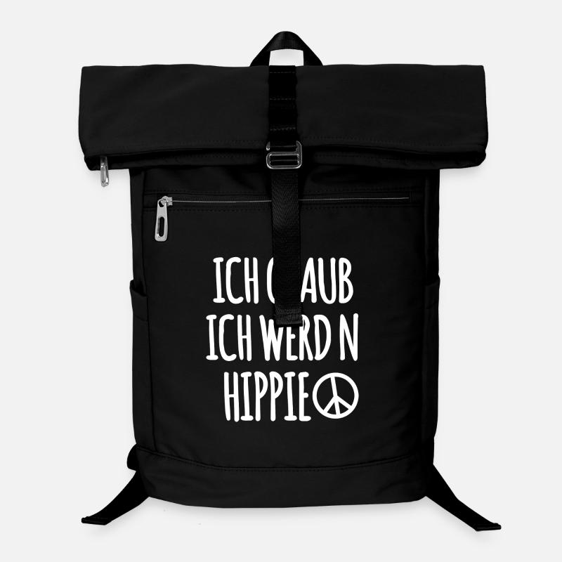 Peace Symbol Lustiger Spruch - Laptop-Rucksack  - Schwarz