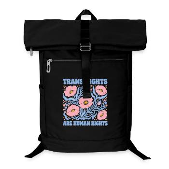 Pride Month LGBT -  Trans Rights Are Human Rights - Laptop Backpack - black - Front