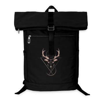 Hirsch Elch Symbol Logo icon Grafik Tiere Geweih - Laptop-Rucksack  - Schwarz - Vorne
