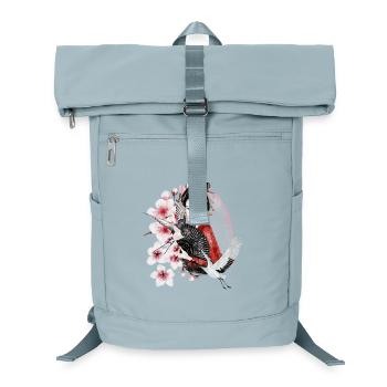 Geisha Sakura Japanese Motif - Laptop Backpack - ice blue - Front