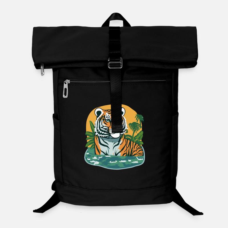 Jungle imprimée tigre Sac à dos ordinateur
