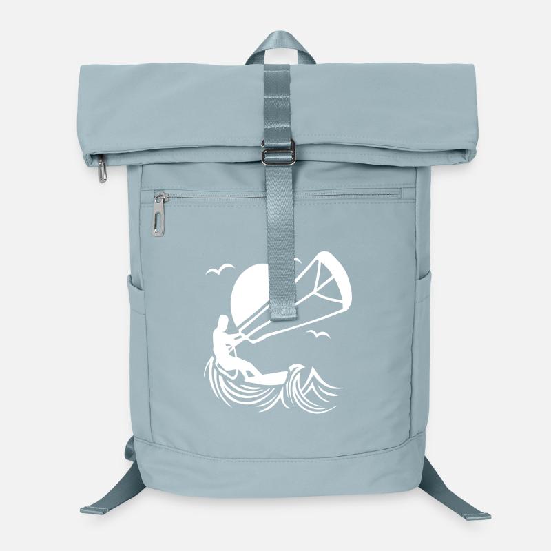 Kitesurfer in Aktion Silhouette Laptop-Rucksack 