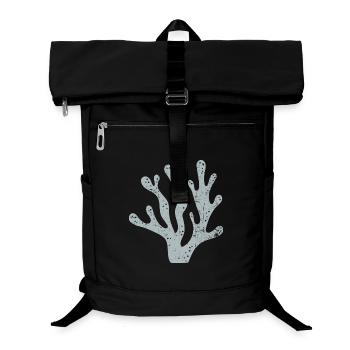 Azurblaue Korallen-Silhouette - Laptop-Rucksack  - Schwarz - Vorne