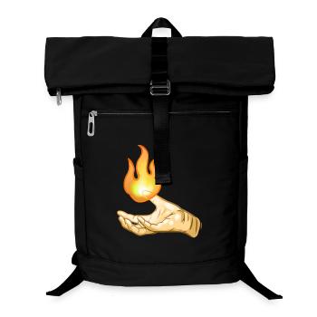 Flamme au-dessus de la main - Sac à dos ordinateur - noir - Devant