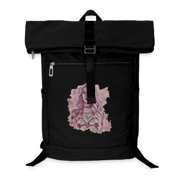 Sexy Girl Tattoo Ink BDSM Grunge T-Shirt - Laptop Backpack - black - Front