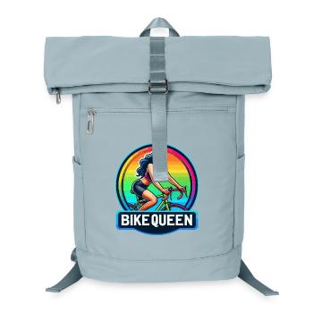 Bike Queen Regenbogen Abzeichen - Laptop-Rucksack  - Eisblau - Vorne