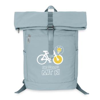 Creative bike with light bulb design - Laptop Backpack - ice blue - Front