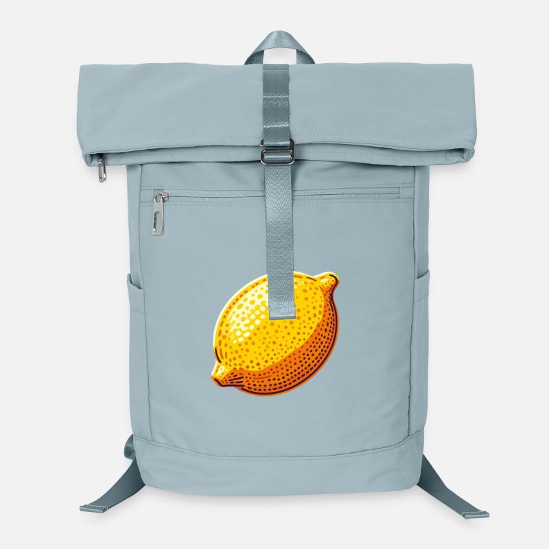 Leuchtend gelbe Pop-Art-Zitrone Laptop-Rucksack 