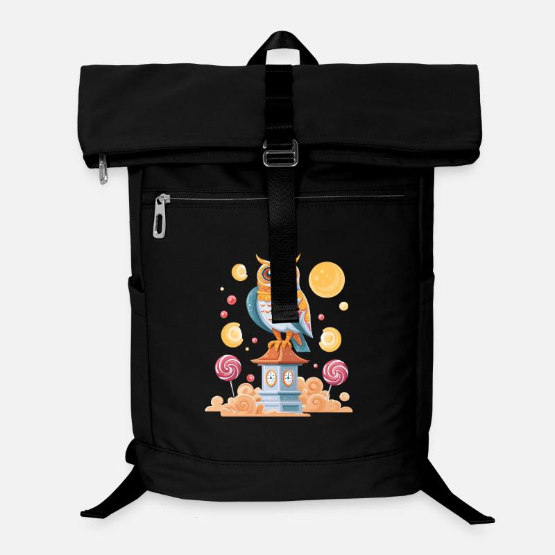 Owl Watch at the Clock Tower with Sugar Clouds Laptop Backpack