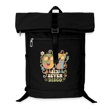 Retro Party 6-7 Discokugel Geschenk Lustig Süß - Laptop-Rucksack  - Schwarz - Vorne