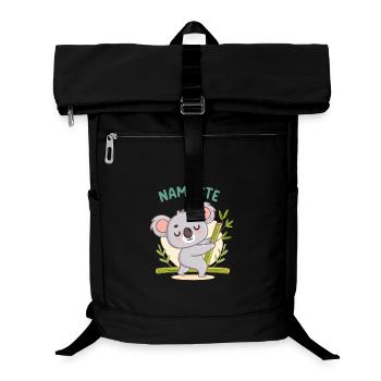 Koala Namaste Pastel Bamboo - Laptop Backpack - black - Front