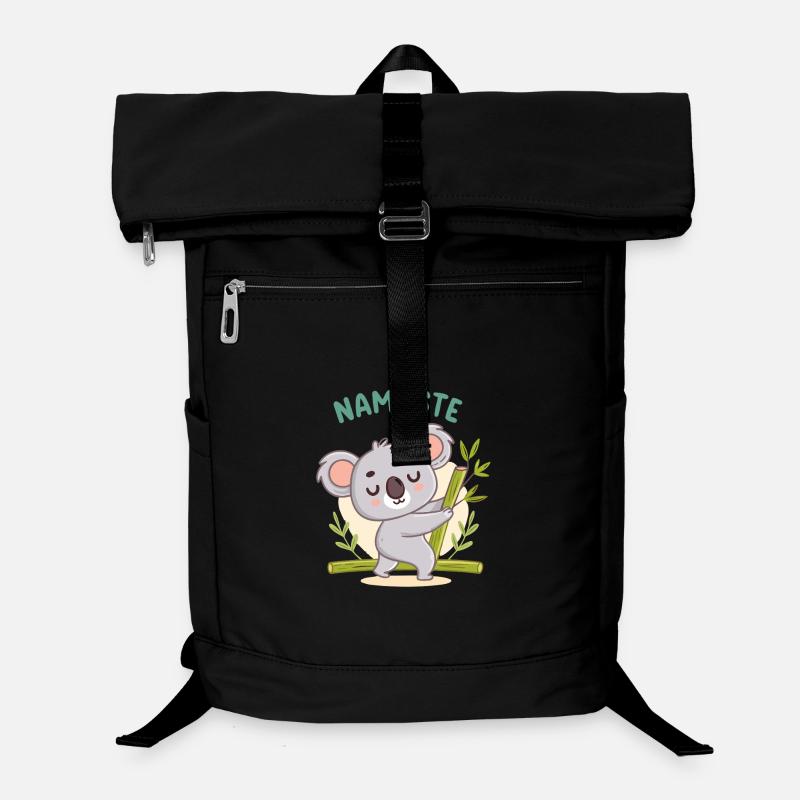 Koala-Namaste-Pastellbambus Laptop-Rucksack 