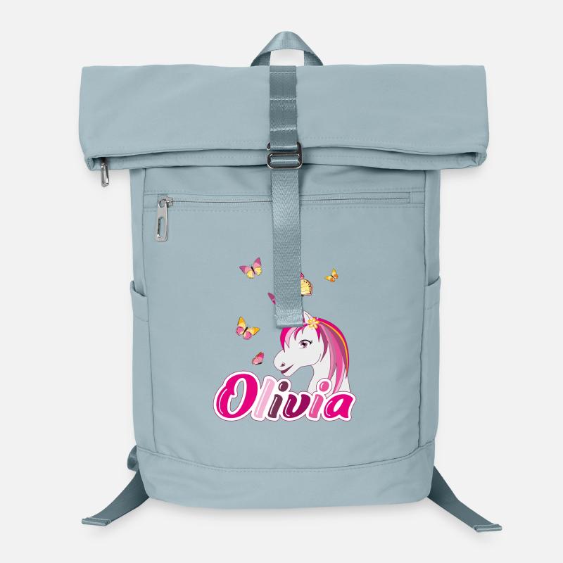 Olivia Einhorn mit Schmetterlingen Laptop-Rucksack 