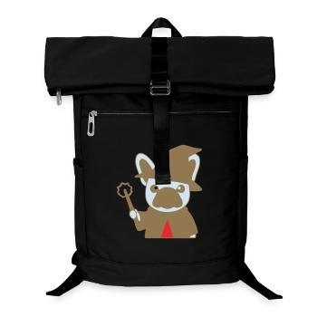 Frenchie Wizard Magician Colorful - Laptop Backpack - black - Front