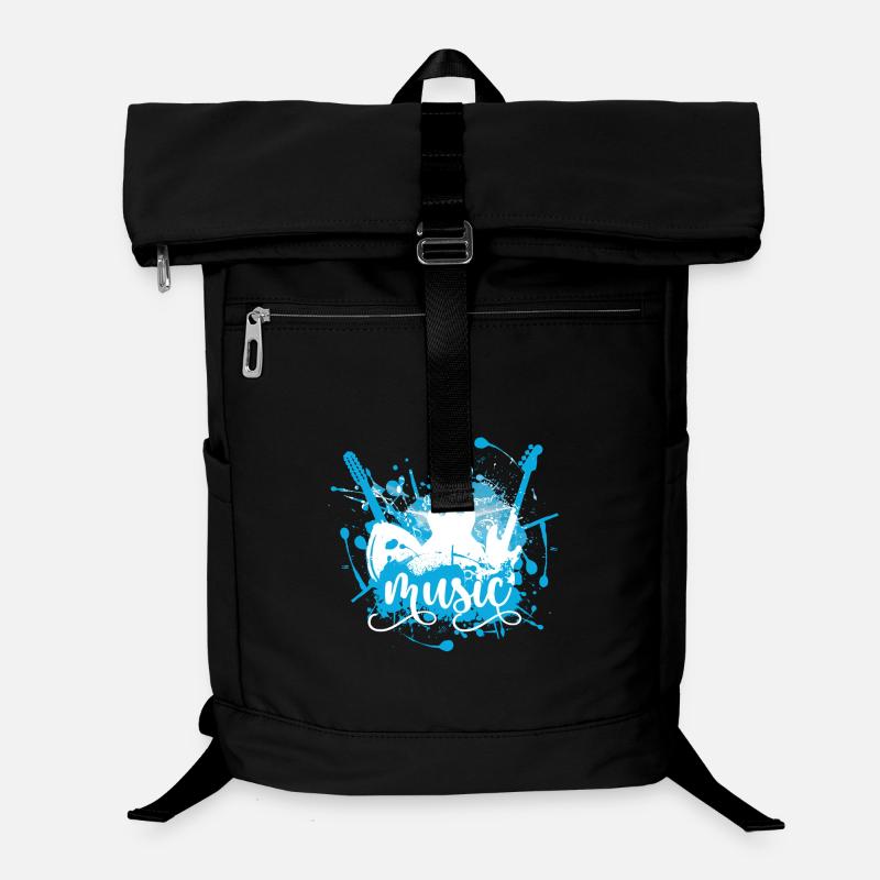 Electric Blue Music Splash Laptop Backpack