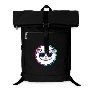 Sheep hipster black glasses - Laptop Backpack - black - Front