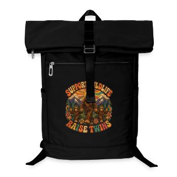 Bigfoot et Jumeaux : Soutenez la Vie Sauvage - Sac à dos ordinateur - noir - Devant