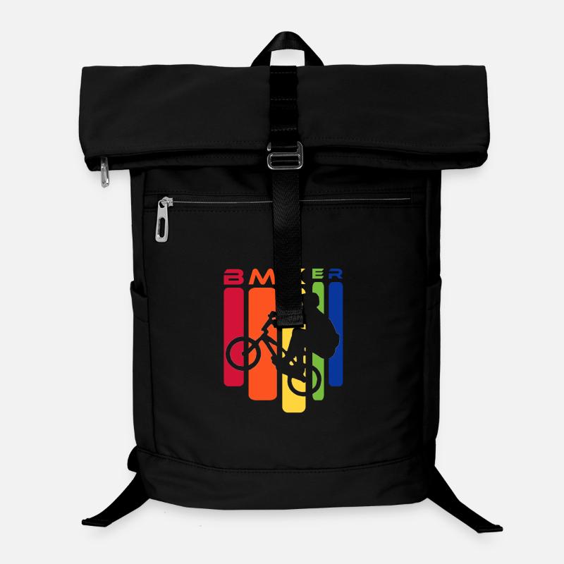 BMX Rainbow Stunt Silhouette Laptop-Rucksack 