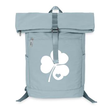Irish trefoil clover with heart - Laptop Backpack - ice blue - Front