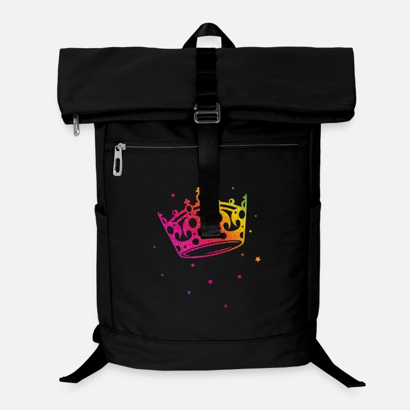 Krone Glitter Regenbogen Love CSD LGBT Laptop-Rucksack 