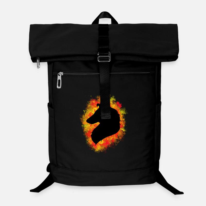 Collie long hair silhouette Laptop Backpack