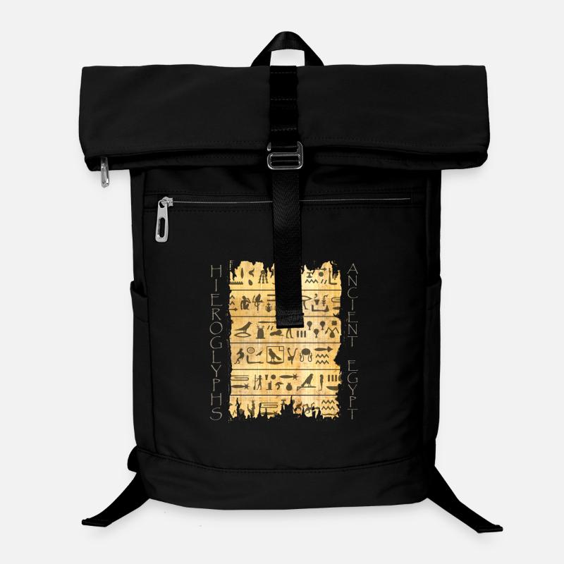 Papyri déchiré avec des hiéroglyphes Sac à dos ordinateur
