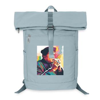 Martin Luther Rauchend - Laptop-Rucksack  - Eisblau - Vorne