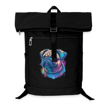 Pug Head - Laptop Backpack - black - Front