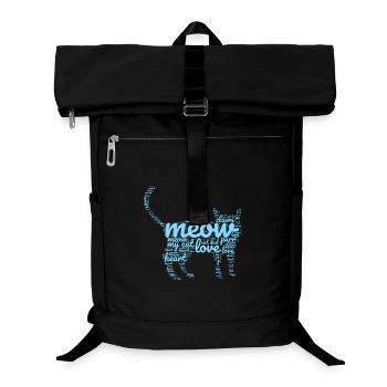 Worte von Daddy Kitty - Laptop-Rucksack  - Schwarz - Vorne