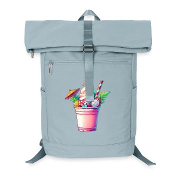 exotische fruchtige Träume:sommerlicher Milchshake - Laptop-Rucksack  - Eisblau - Vorne