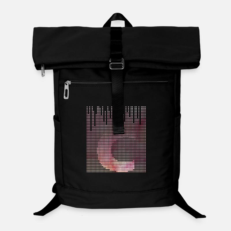 Dégradé floral avec lettrage Sac à dos ordinateur