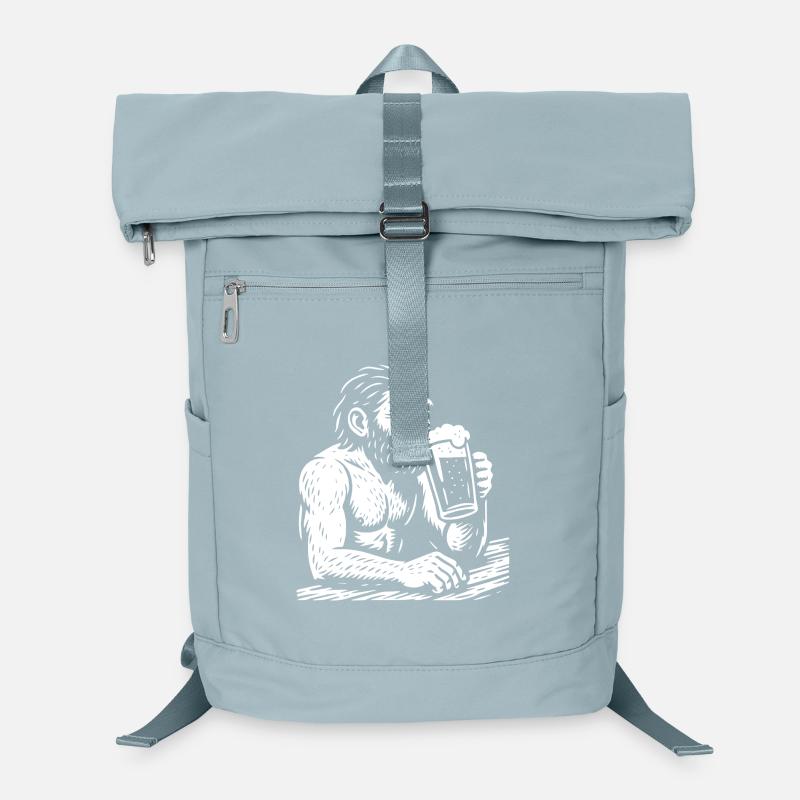 Homo erectus is drinking beer in the pub Laptop Backpack