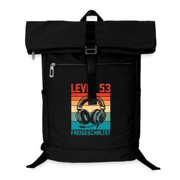 53rd Birthday Men Gamer Level 53 Unlocked - Laptop Backpack - black - Front