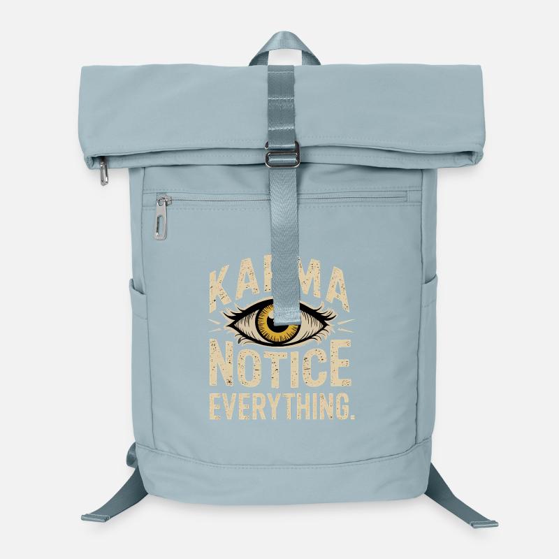 Karma Notice Eye Design, Motivational Saying  Laptop Backpack