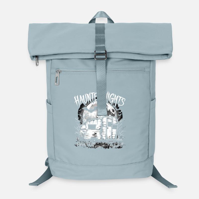 Ghost Night Caravan Haunted Illustration Laptop Backpack