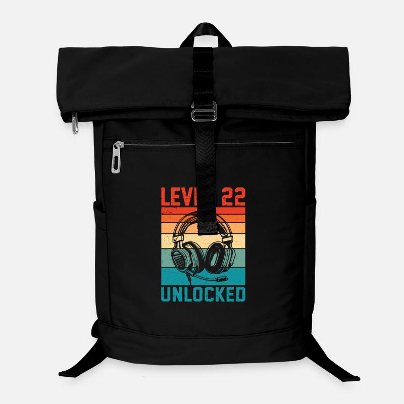 Level 22 Unlocked – Cadeau gamer 22 ans Sac à dos ordinateur