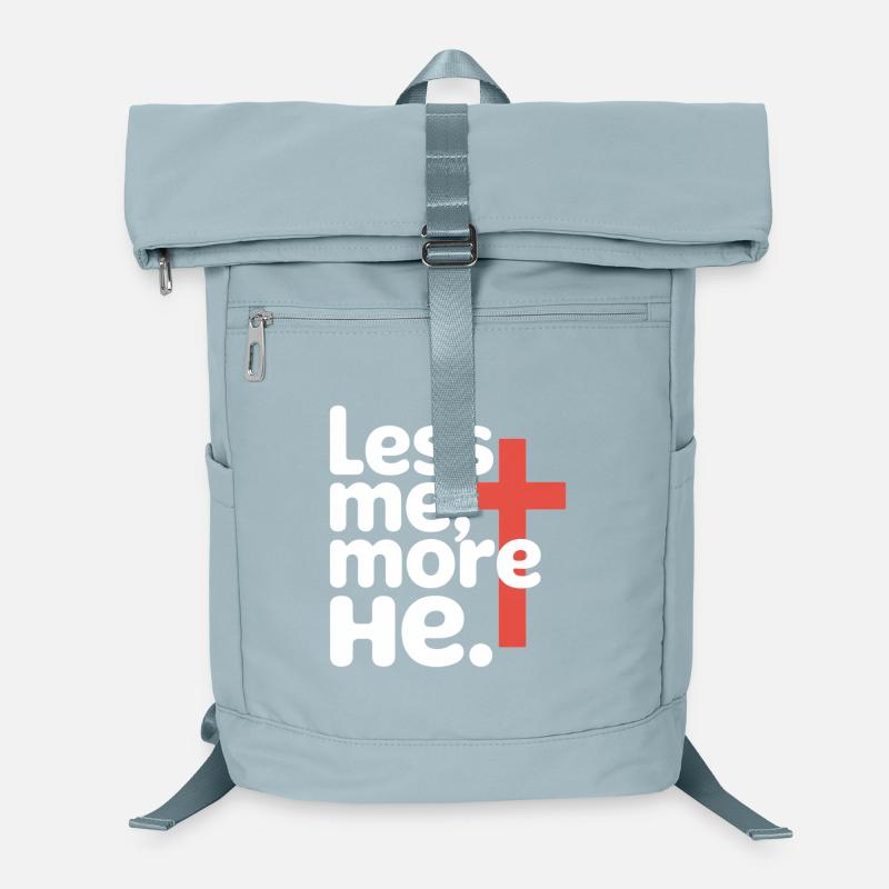 Less Me More He Christlicher Glaube Laptop-Rucksack 