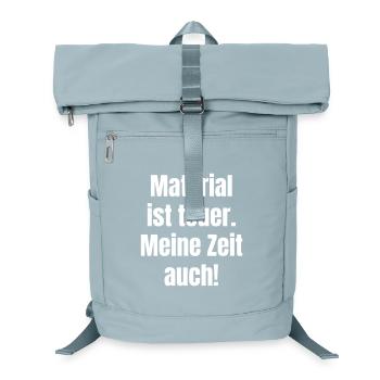 Le matériel est cher – mon temps aussi - Sac à dos ordinateur - bleu glacier - Devant