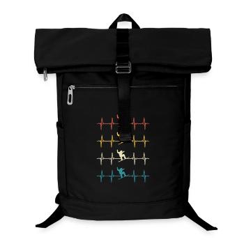 Snowboard Snowboarding Herzschlag Snowboarden - Laptop-Rucksack  - Schwarz - Vorne