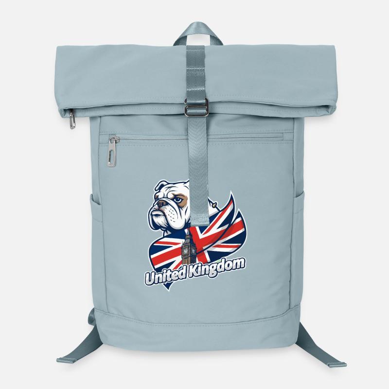 Bouledogue avec drapeau britannique et Big Ben Sac à dos ordinateur