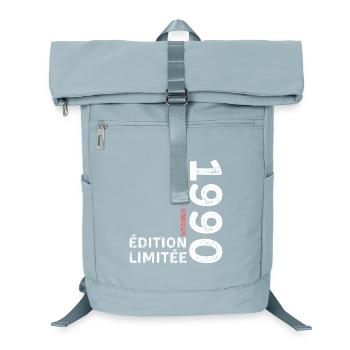 1990's vintage typographic style - Laptop Backpack - ice blue - Front