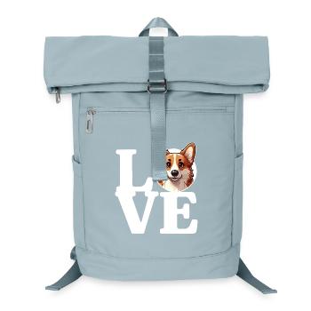ADORE Corgi Chien Reine Amoureuse des Chiens Drôle - Sac à dos ordinateur - bleu glacier - Devant