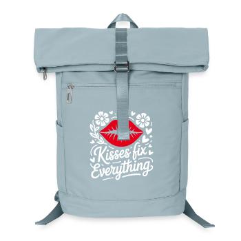 Les baisers guérissent tous les motifs des lèvres - Sac à dos ordinateur - bleu glacier - Devant